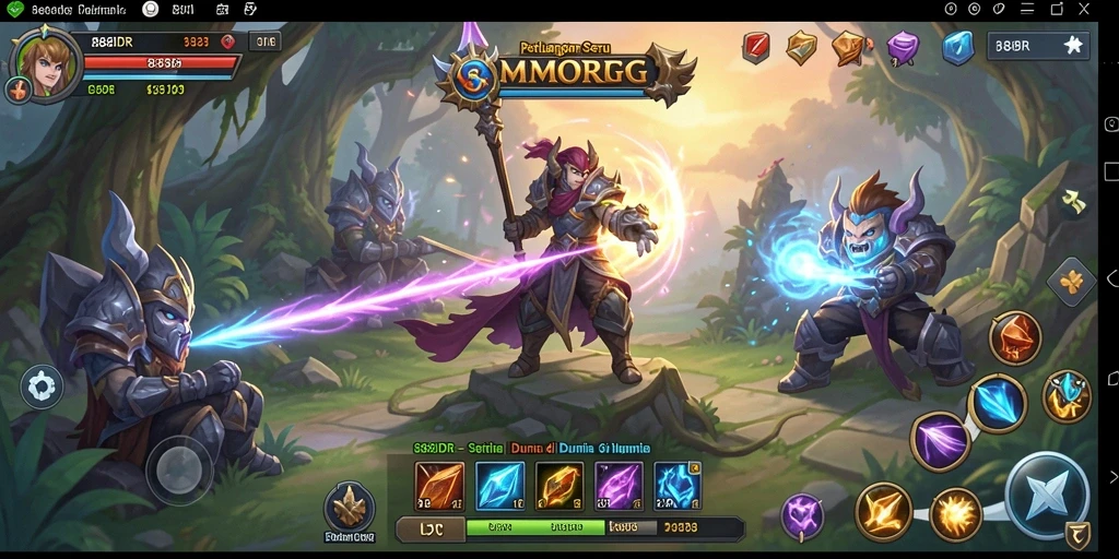 Gameplay seru dalam dunia fantasi MMORPG 888IDR.