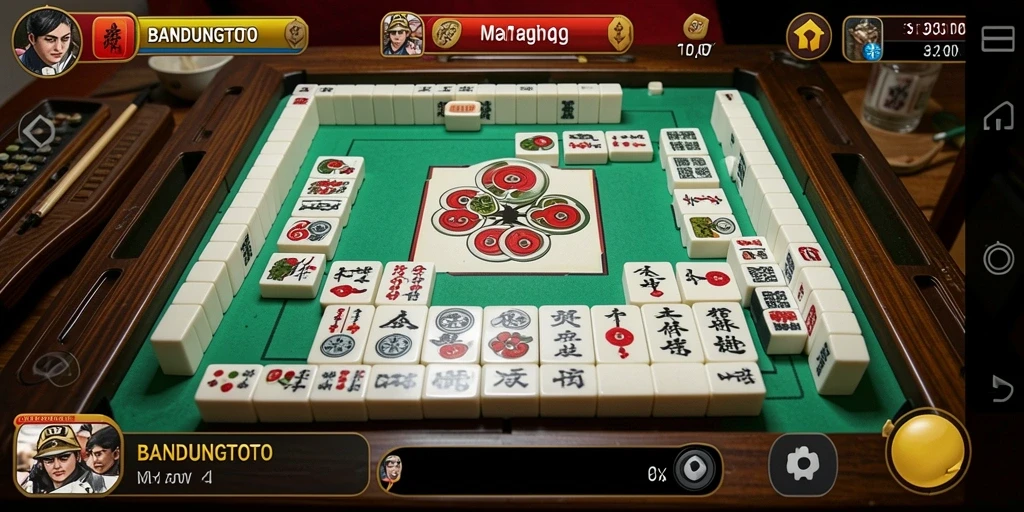 Screenshot gameplay BANDUNGTOTO yang mendebarkan dan penuh strategi Mahjong.