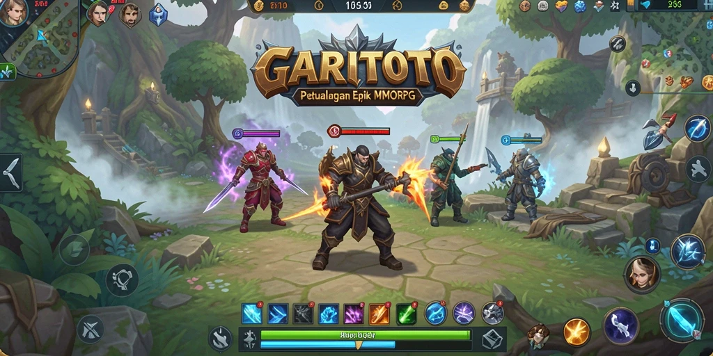 Screenshot GARITOTO menampilkan aksi seru dalam pertarungan MMORPG.