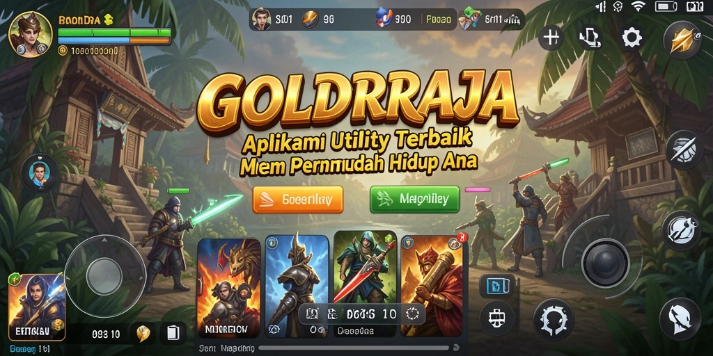 Screenshot utama GOLDRAJA menampilkan fitur pengingat dan catatan yang canggih.