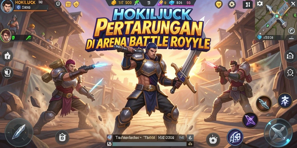 Tampilan utama gameplay HOKILUCK dengan skenario pertempuran seru.