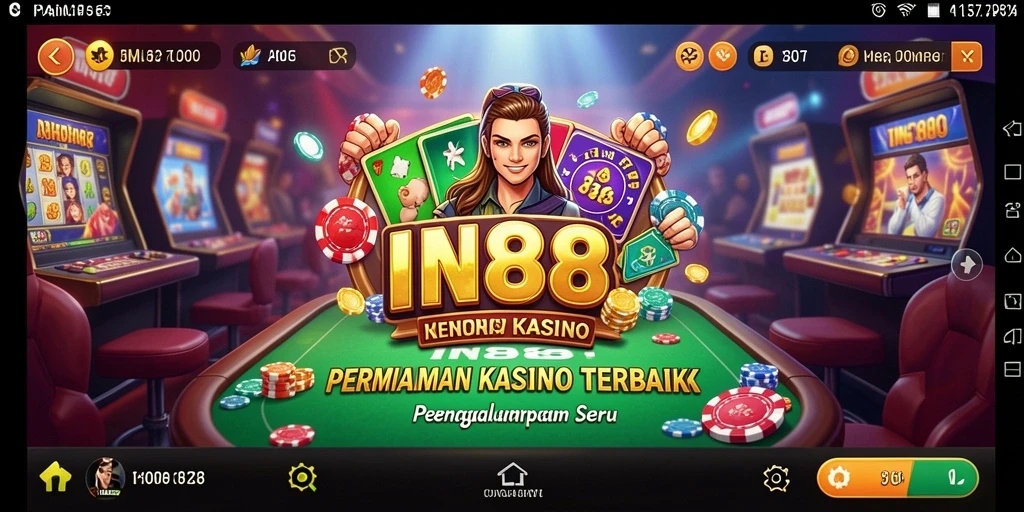 Tampilan gameplay seru dalam aplikasi Kasino IN88.