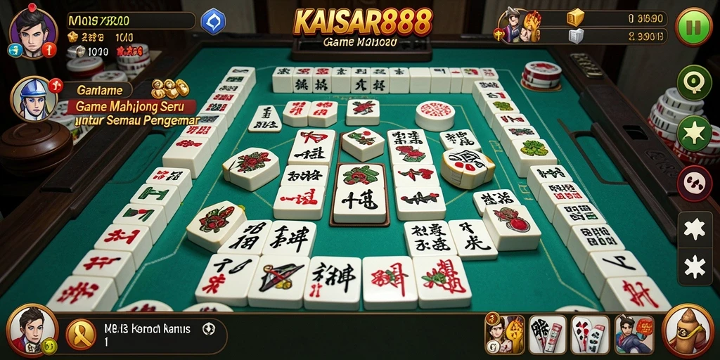 Tampilan gameplay yang menarik di KAISAR888 dengan fitur Mahjong.