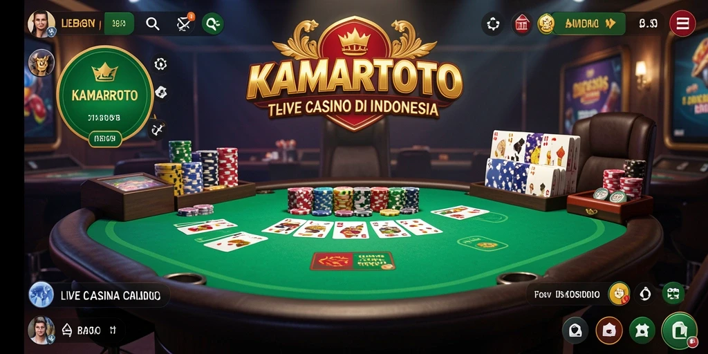 Tampilan menarik dan interaktif dari gameplay KAMARTOTO Live Casino.