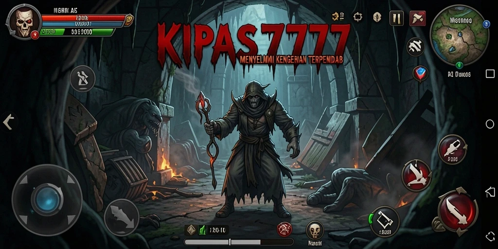 Tampilan menegangkan dari gameplay KIPAS777 di dunia gelap.