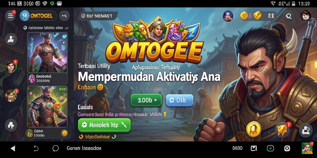 Screenshot OMTOGEL menampilkan tampilan antarmuka aplikasinya yang user-friendly.