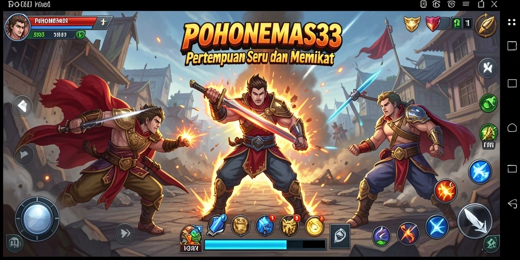 Screenshot dari gameplay seru di POHONEMAS33 dengan pertarungan memikat.