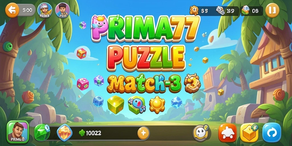 Tampilan menakjubkan gameplay PRIMA77 dalam dunia Match-3.