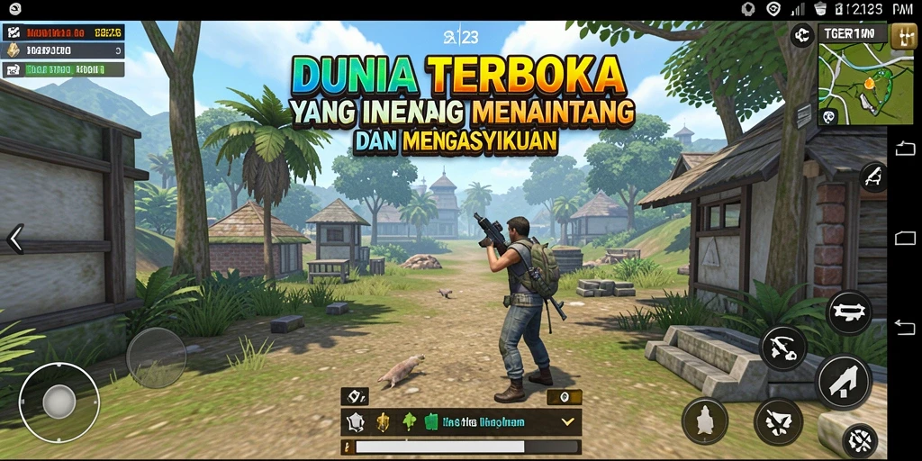 Tampilkan gameplay TGER123 dalam dunia terbuka yang luas.