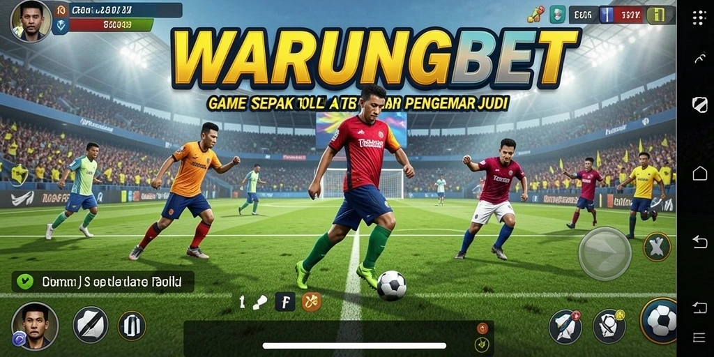 Tampilan menarik dari gameplay aplikasi taruhan sepak bola WARUNGBET.